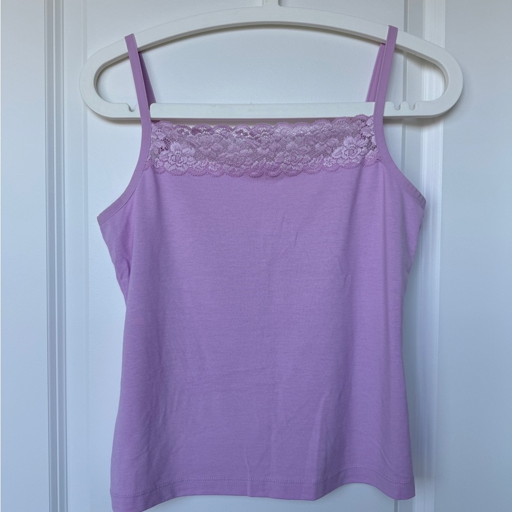 LIKE NEW Lilac Lace Spaghetti Top
